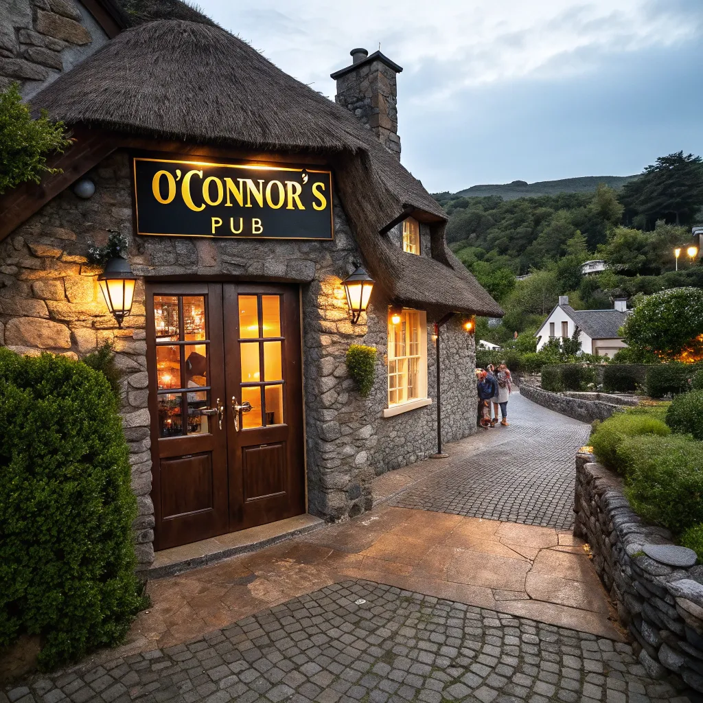 Exterior view of an Irish pub
